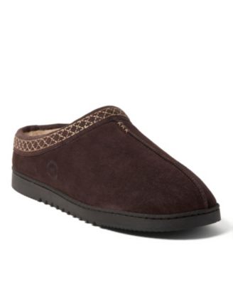 Мужские тапочки-клоги Dearfoams Dean Genuine Suede с вышивкой