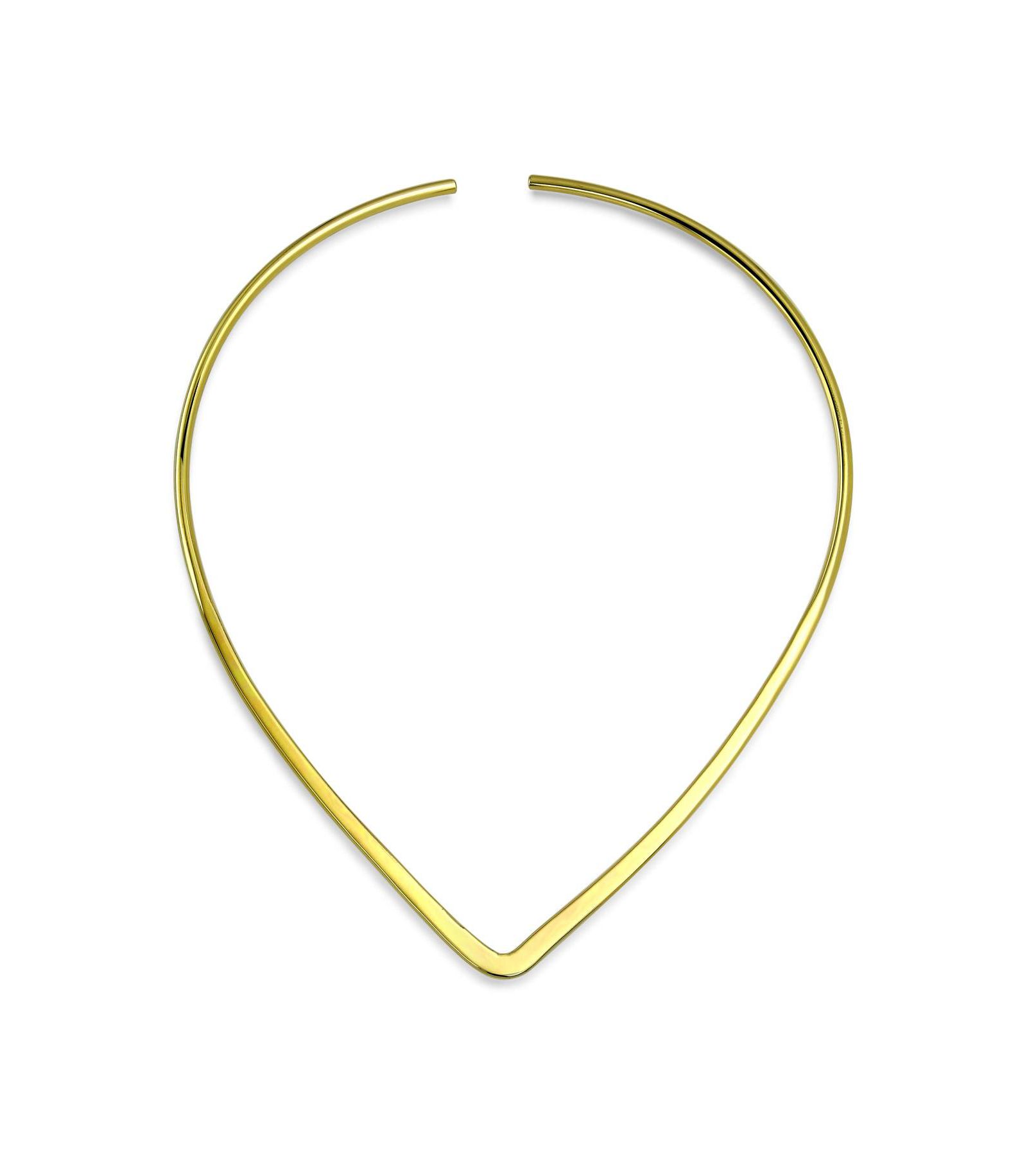 Bling Jewelry чокер-ожерелье Slender V Shape Plated Modern Style