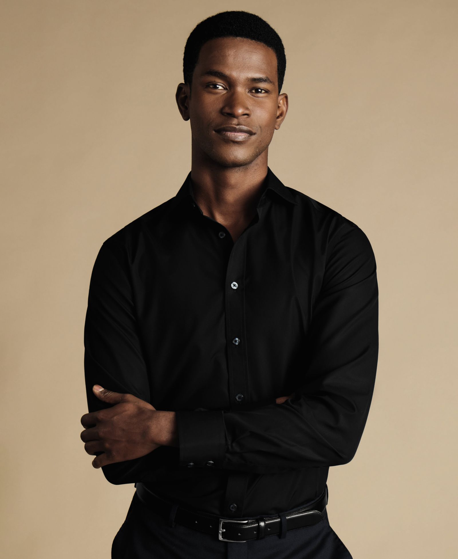 Мужская рубашка Charles Tyrwhitt Slim-Fit Poplin Dress Shirt