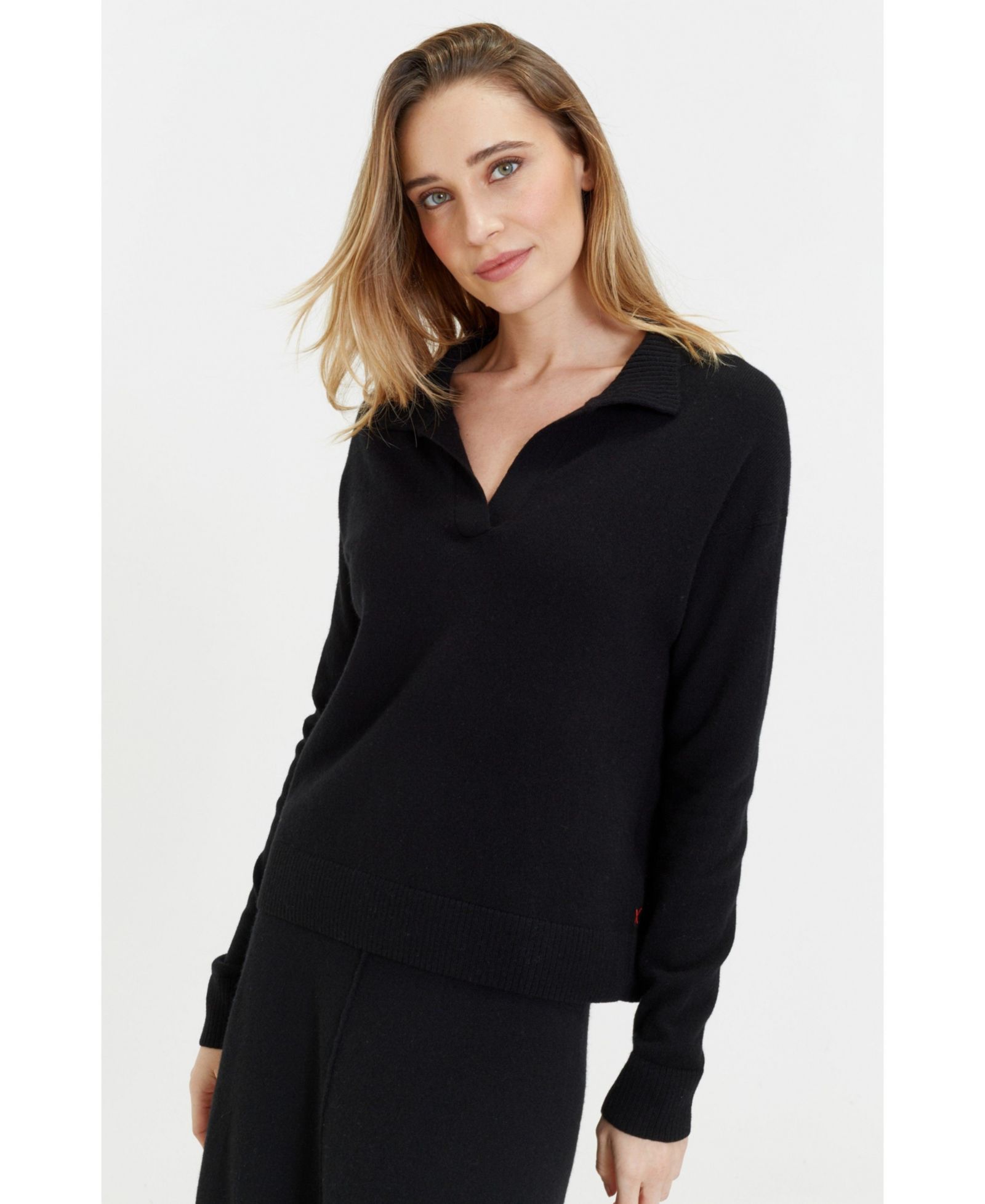 Женский джемпер Chinti & Parker Wool Cashmere Blend V Neck Collared