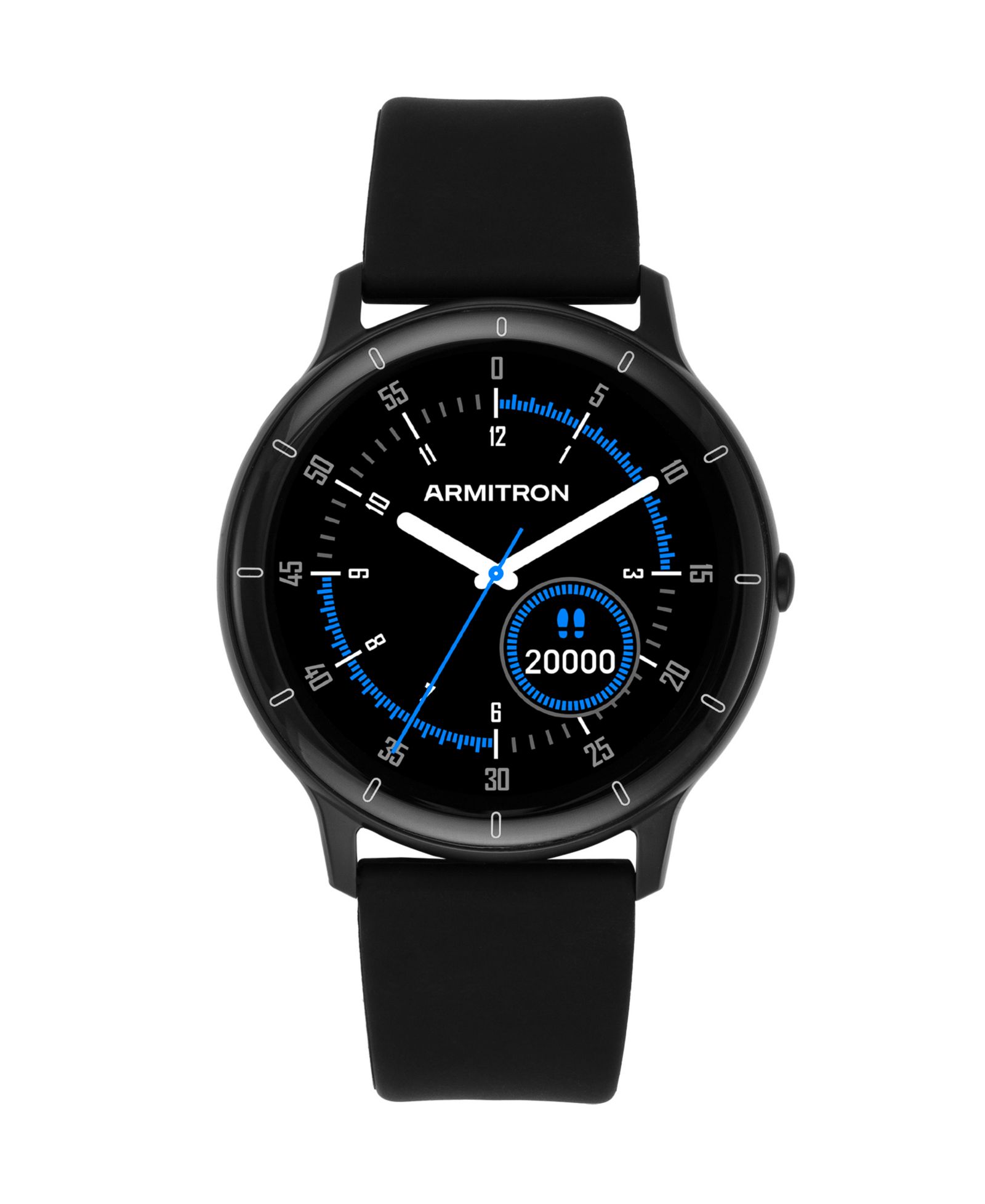 Черные силиконовые смарт-часы Armitron Connect Link, 45mm