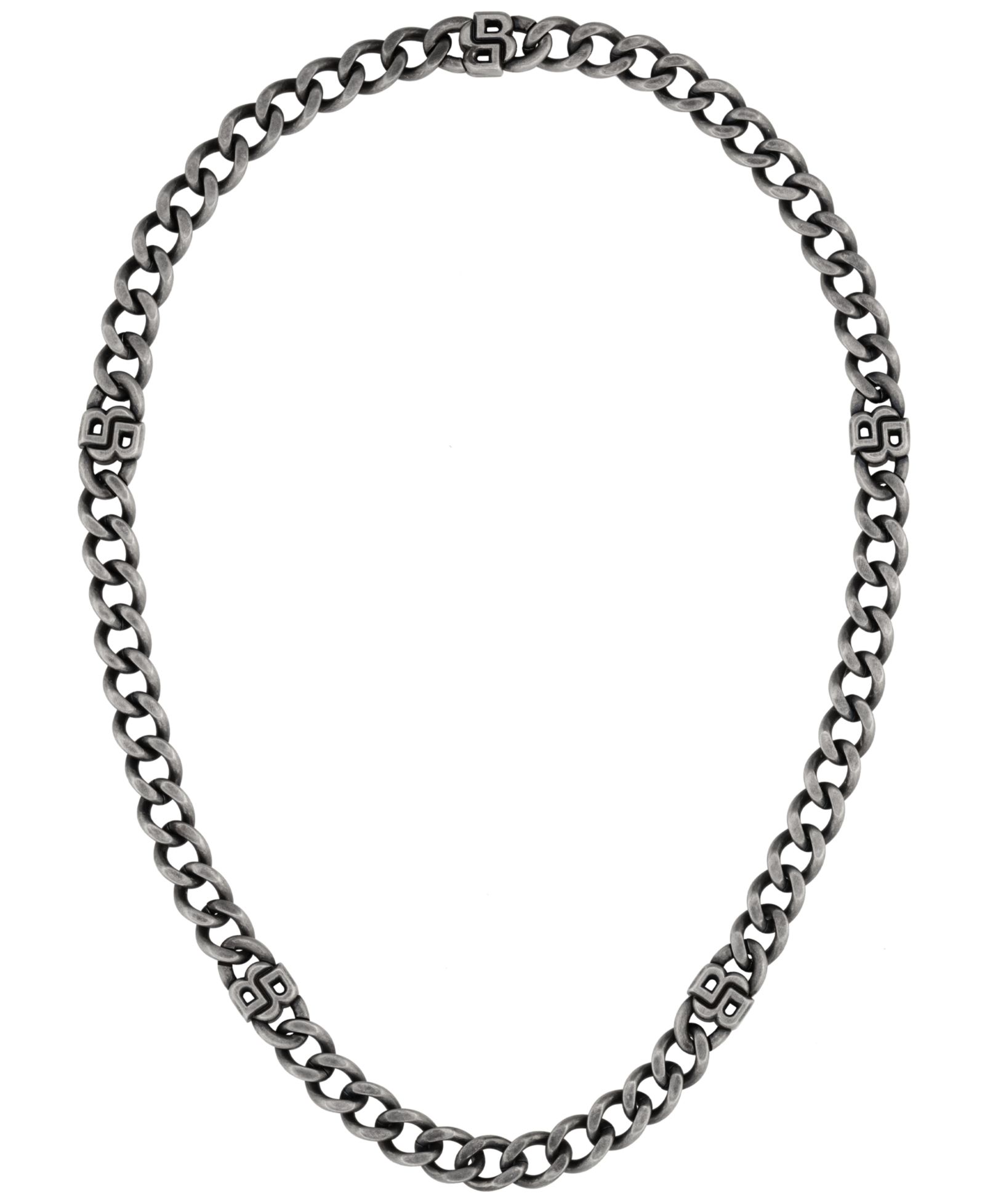 Мужская цепь-ожерелье Hugo Boss Double B Absolute Galvanic Blackening Stainless Steel