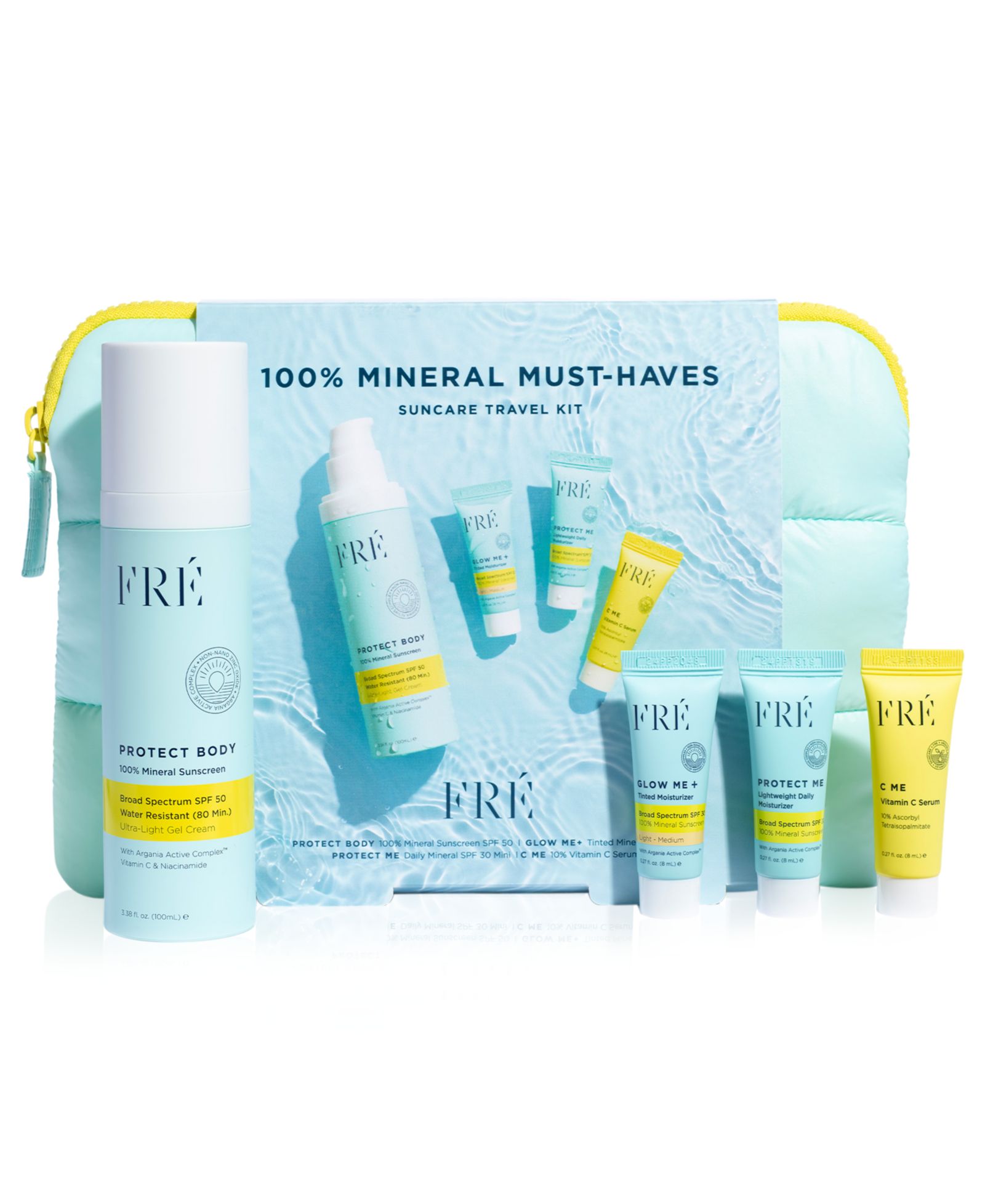 Набор для ухода за кожей во время путешествий FRE 5-Pc. 100% Mineral Must-Haves Suncare Set