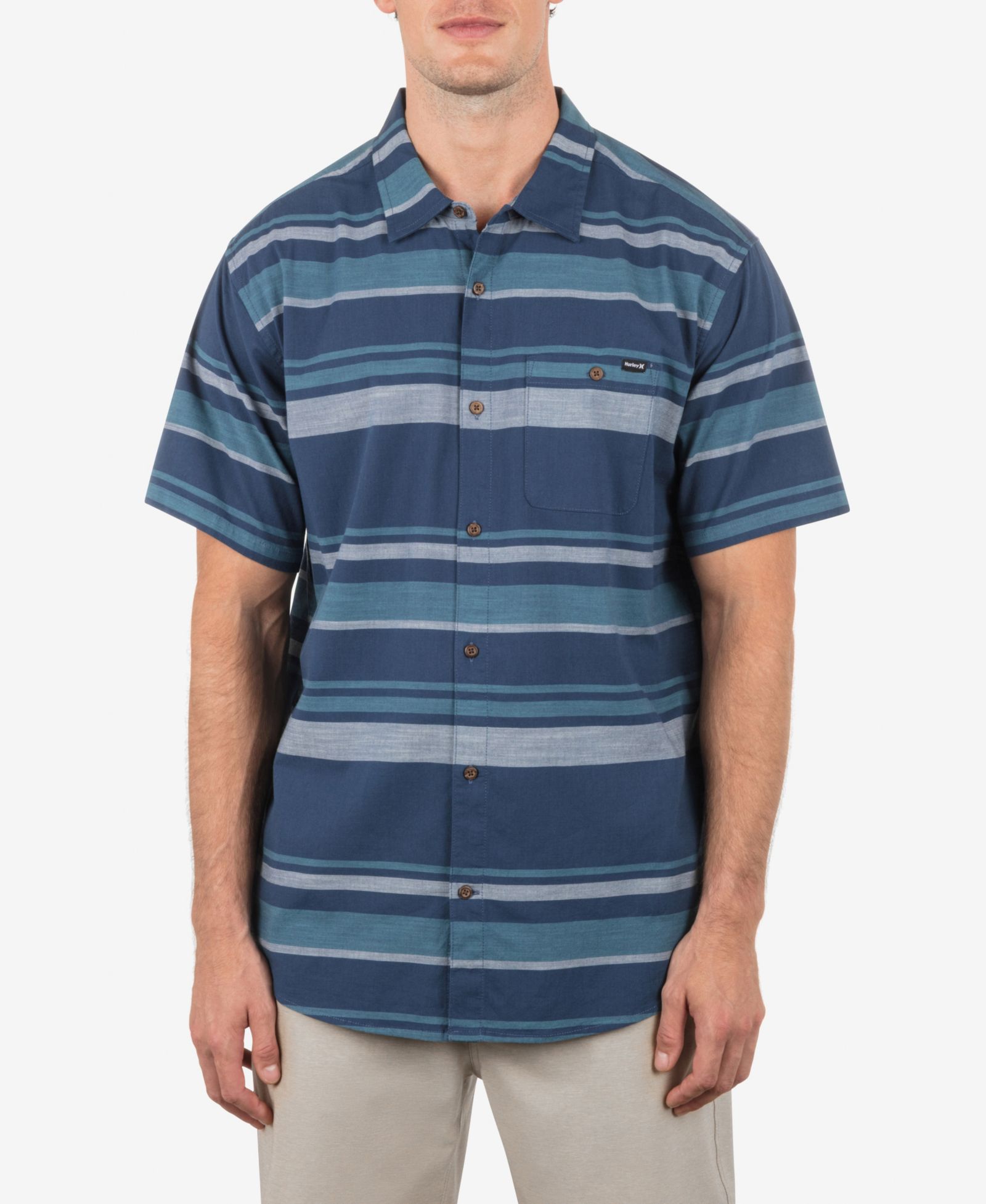 Hurley Men's Lido Stripe Short-Sleeve Shirt