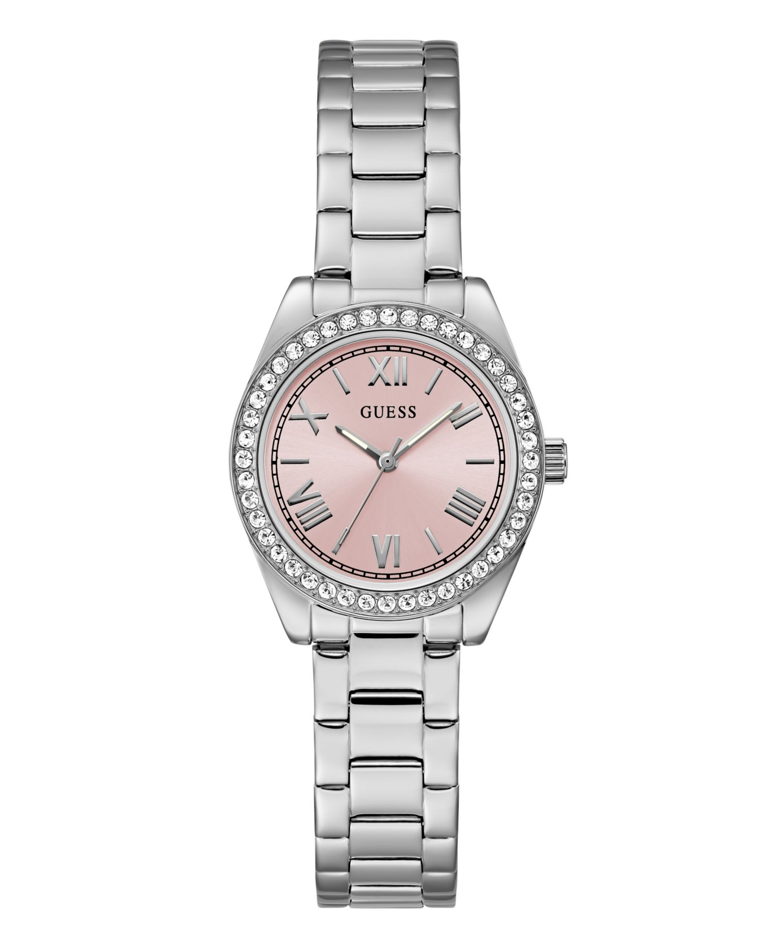 GUESS Women's Analog Silver-Tone Steel Watch, 30mm