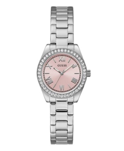 GUESS Women's Analog Silver-Tone Steel Watch, 30mm