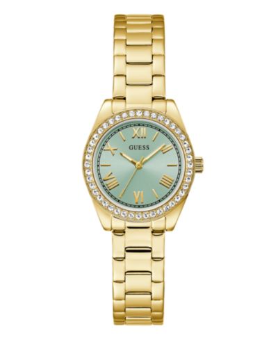 GUESS Women's Analog Gold-Tone Steel Watch, 30mm
