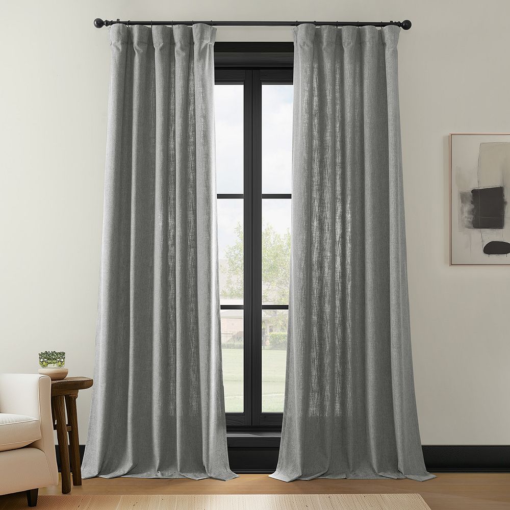 Комплект из 2 штор Half Price Drapes из искусственного льна с легким светофильтром