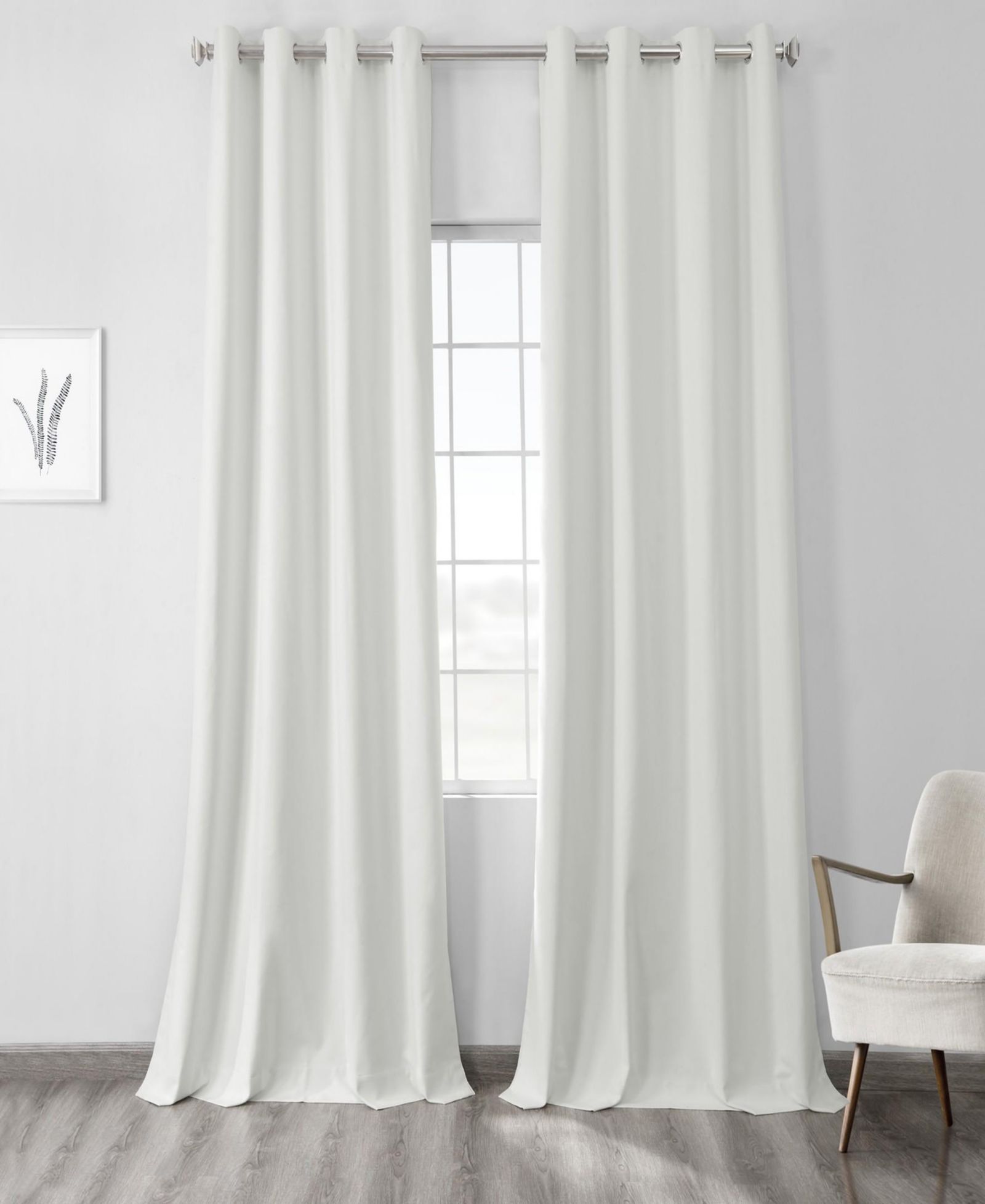 Блэкаут штора Half Price Drapes Starlight Off White Grommet Thermal Cross Linen Weave
