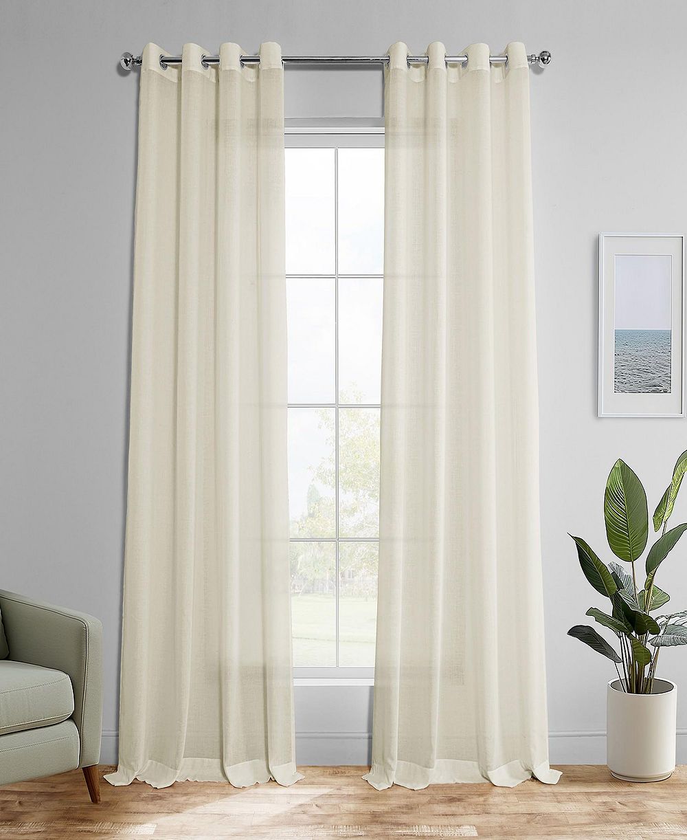 Полупрозрачная тюль Half Price Drapes с текстурой льна