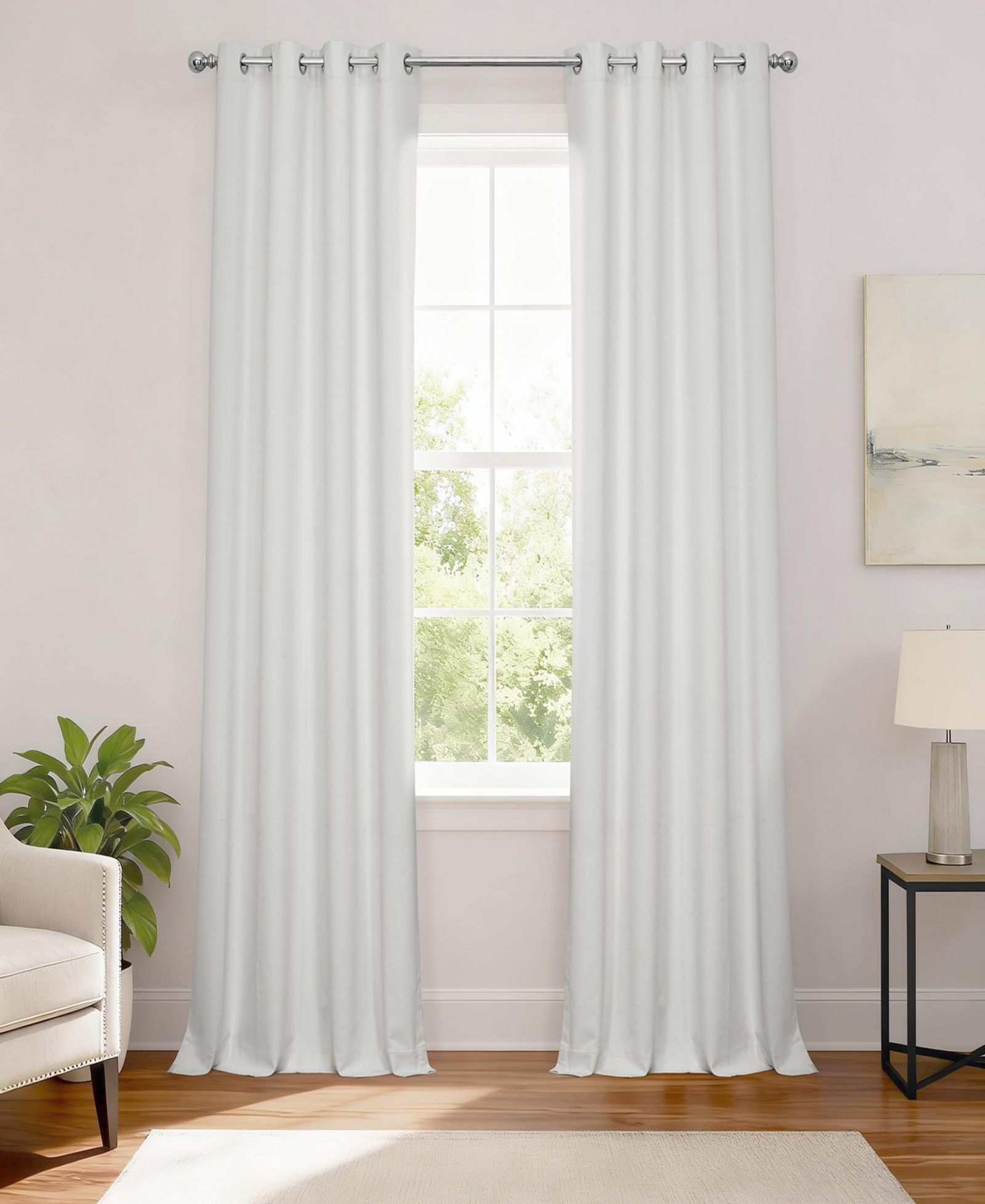 Блэкаут шторы Half Price Drapes из льняной ткани с люверсами для отелей