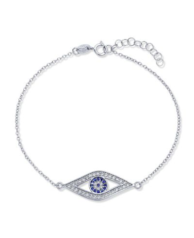 Браслет Bling Jewelry .925 Sterling Silver Rose Gold Plated Evil Eye CZ Cubic Zirconia