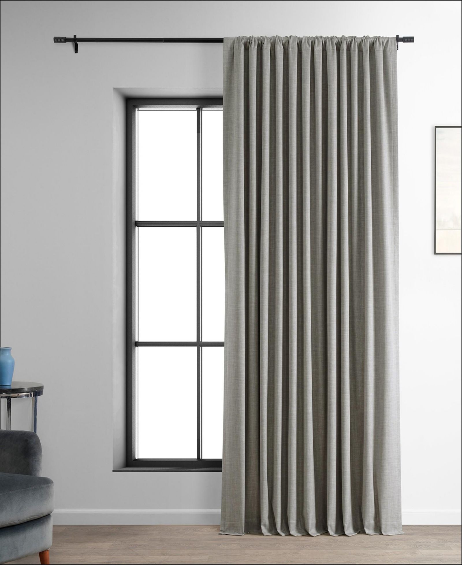 Half Price Drapes Широкие шторы из льна Blackout
