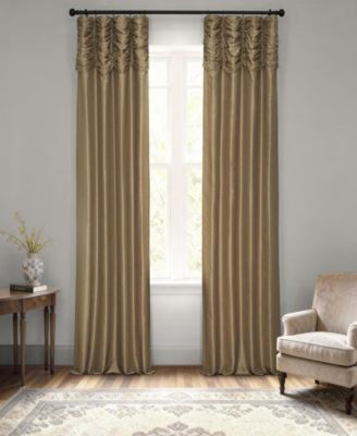 Half Price Drapes Ruched Vintage Textured Faux Dupioni Silk Curtain
