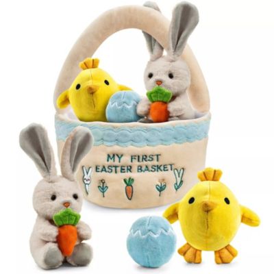 Плюшевый набор Sperric Easter для малышей с корзинкой, зайцем, яйцом и пищащей курицей