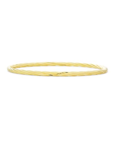 Браслет-бэнгл Bling Jewelry Simple Thin 18K Yellow Gold Plated 2MM