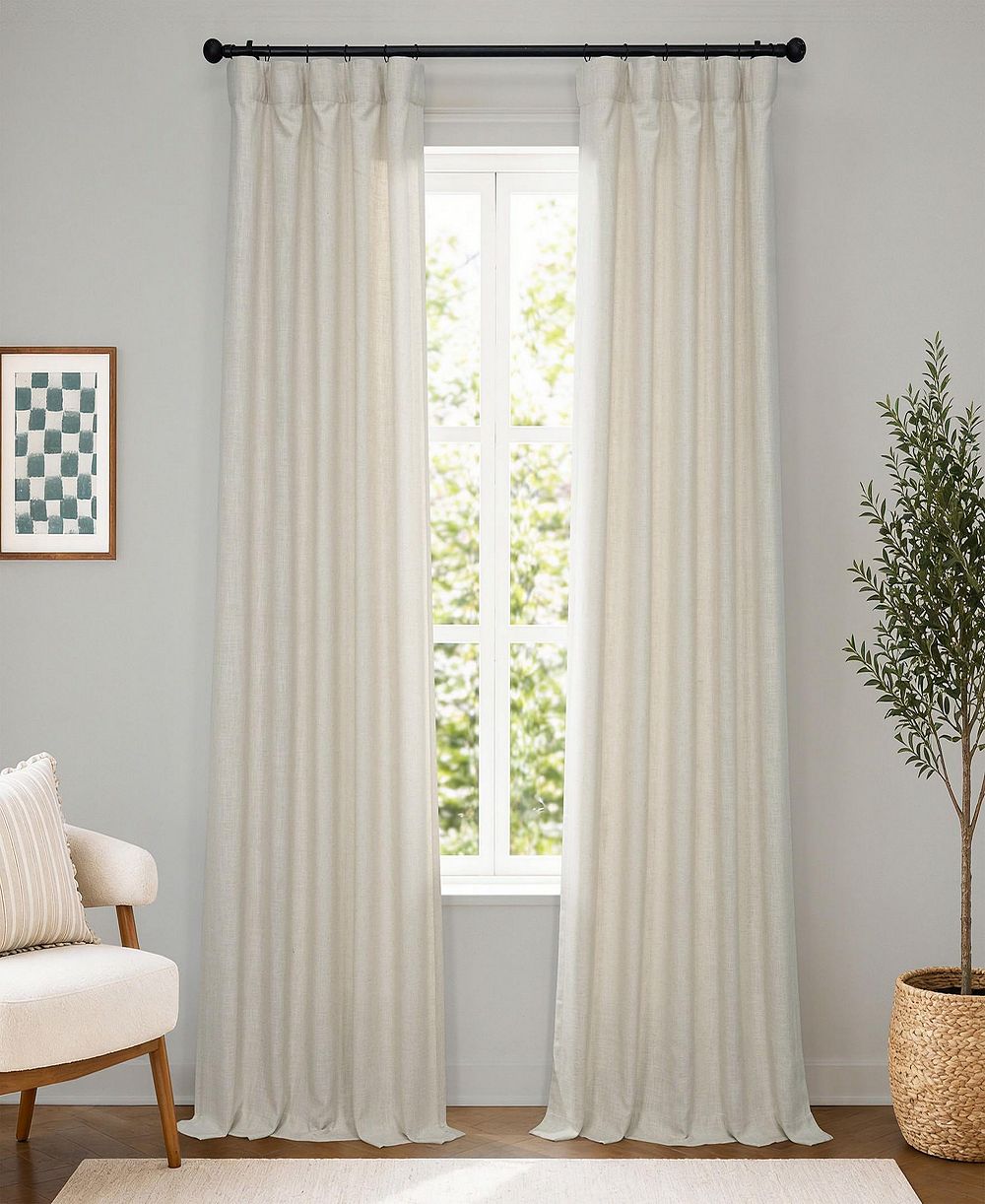 плотная штора Half Price Drapes из искусственного льна
