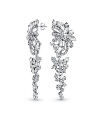 Серьги-люстры Bling Jewelry, кристалл, розовое напыление