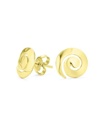 Bling Jewelry Geometric Boho Round Swirl Stud Earrings Silver Plated .925 Sterling Silver