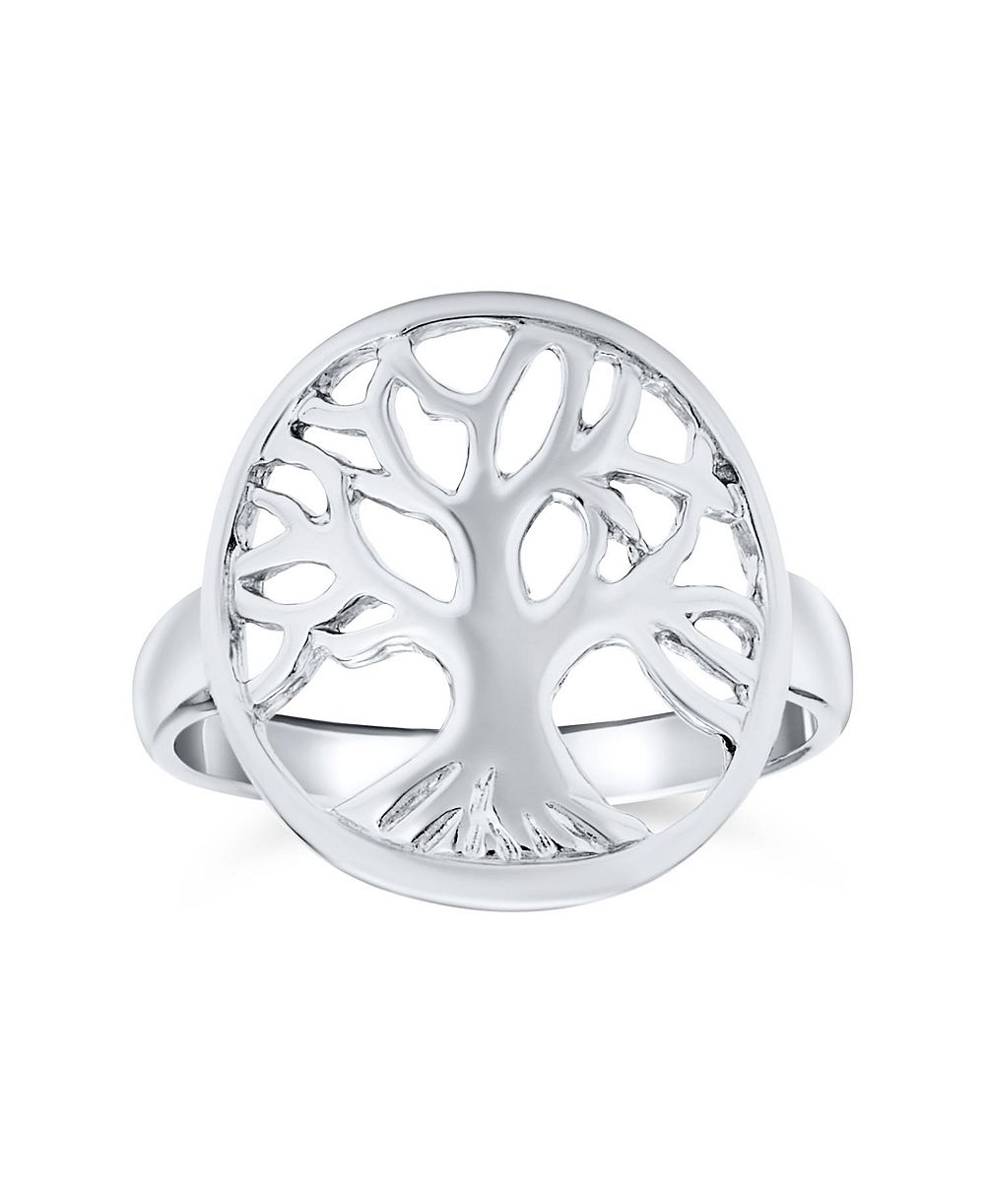 Bling Jewelry Silver Ring: Large Open Round Family Tree of Life Sterling Statement Piece