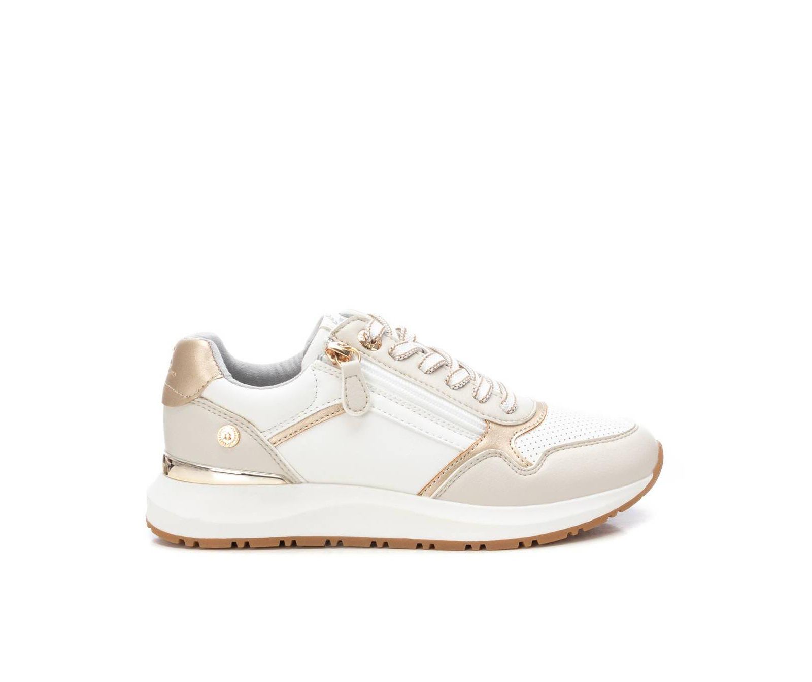 XTI Women's Soft Touch Side Zipper Casual Sneakers