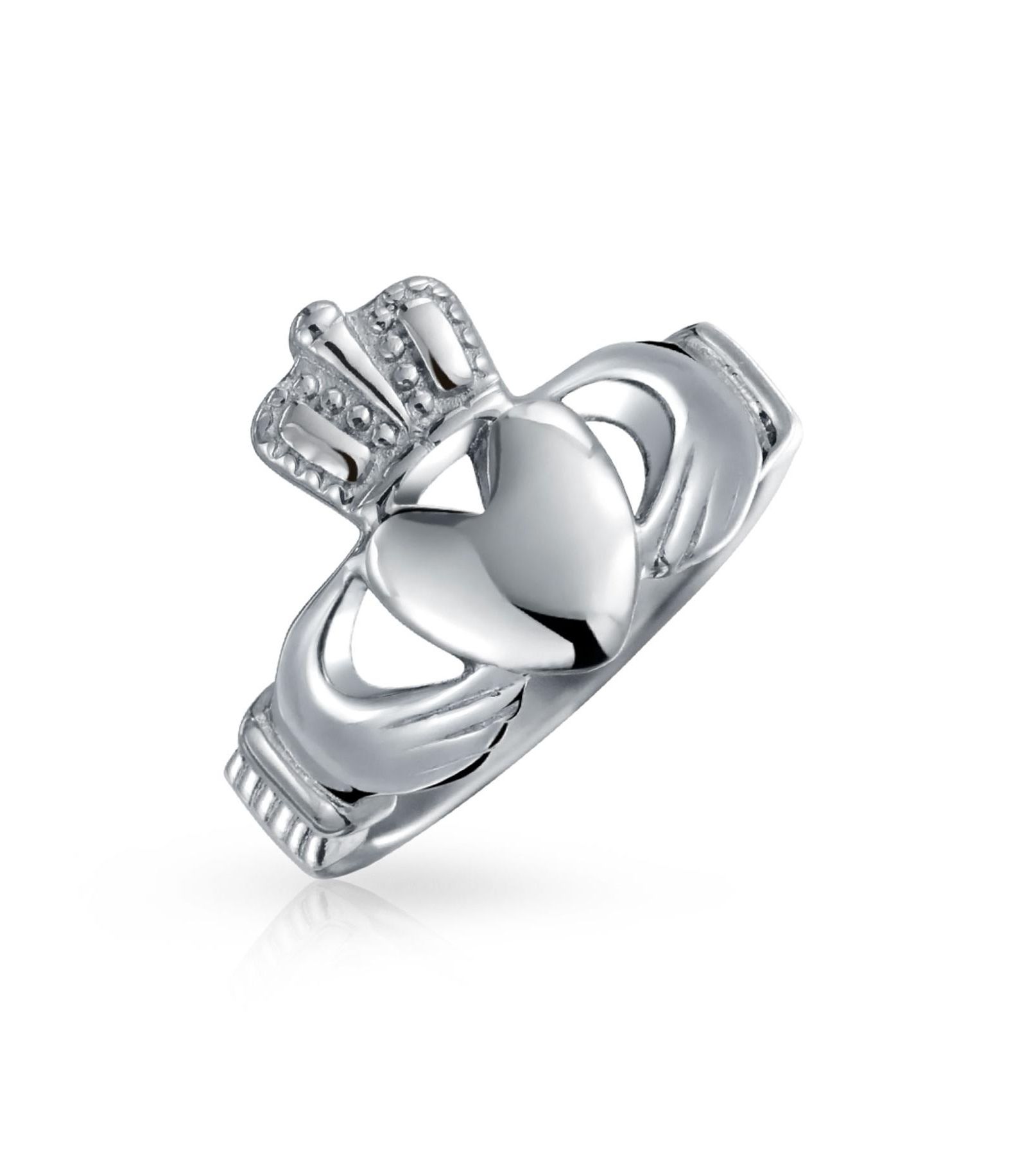 Кольцо Bling Jewelry Friendship Couples Promise Celtic Heart Claddagh Stainless Steel
