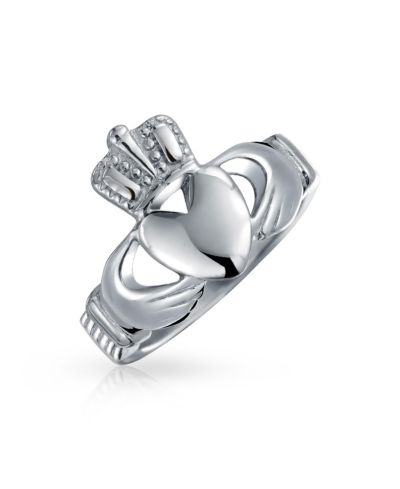 Кольцо Bling Jewelry Friendship Couples Promise Celtic Heart Claddagh Stainless Steel