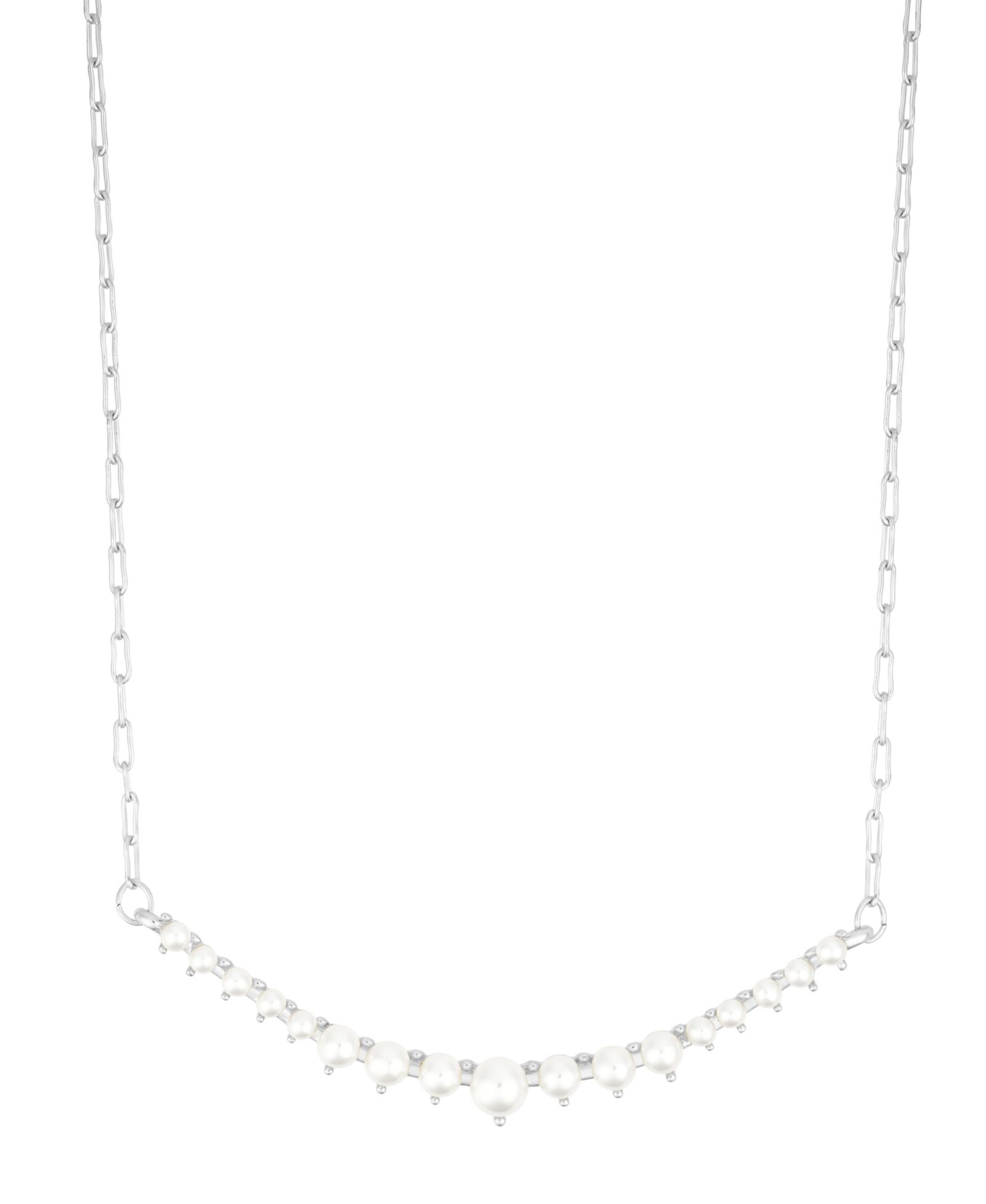 Колье ADORNIA Adjustable Cultivated Pearl Curved Bar