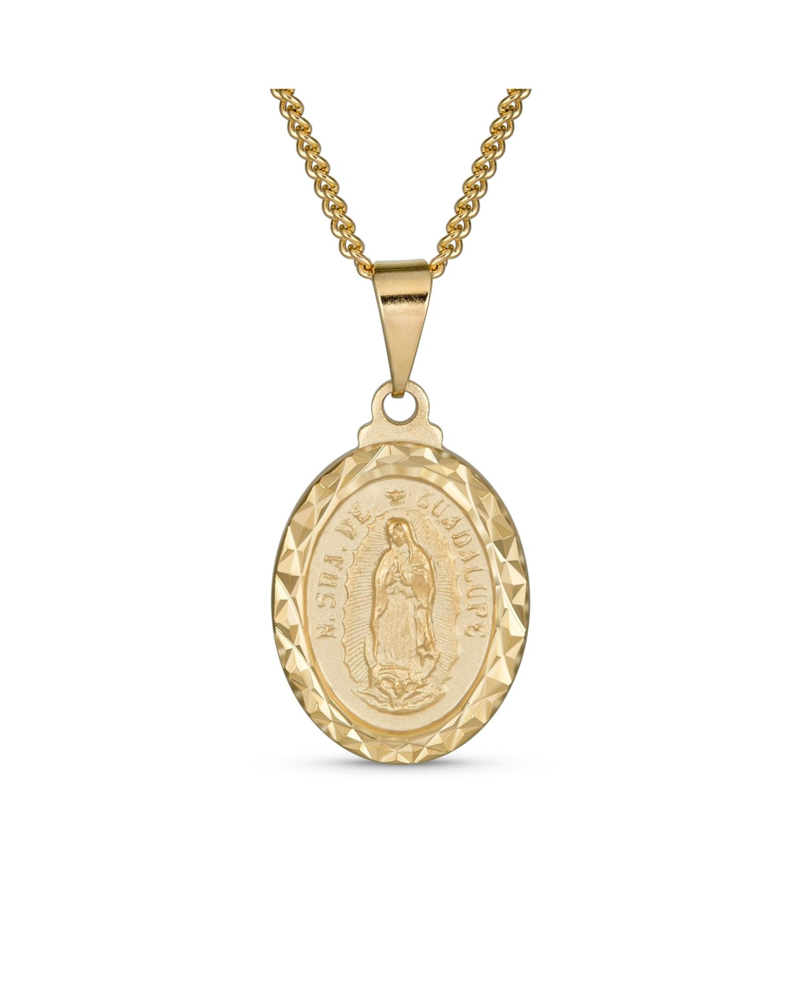 Bling Jewelry кулон-медаль Our Lady Of Guadalupe из латуни с напылением