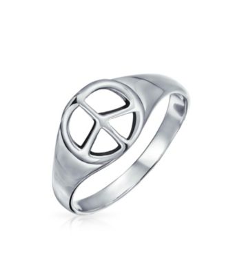 Кольцо Bling Jewelry Sterling Silver с символом World Peace
