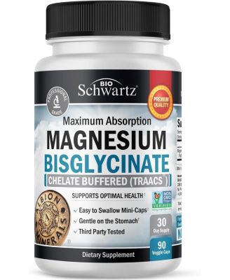Magnesium Bisglycinate Capsules for Optimal Health, Bioschwartz, 90ct