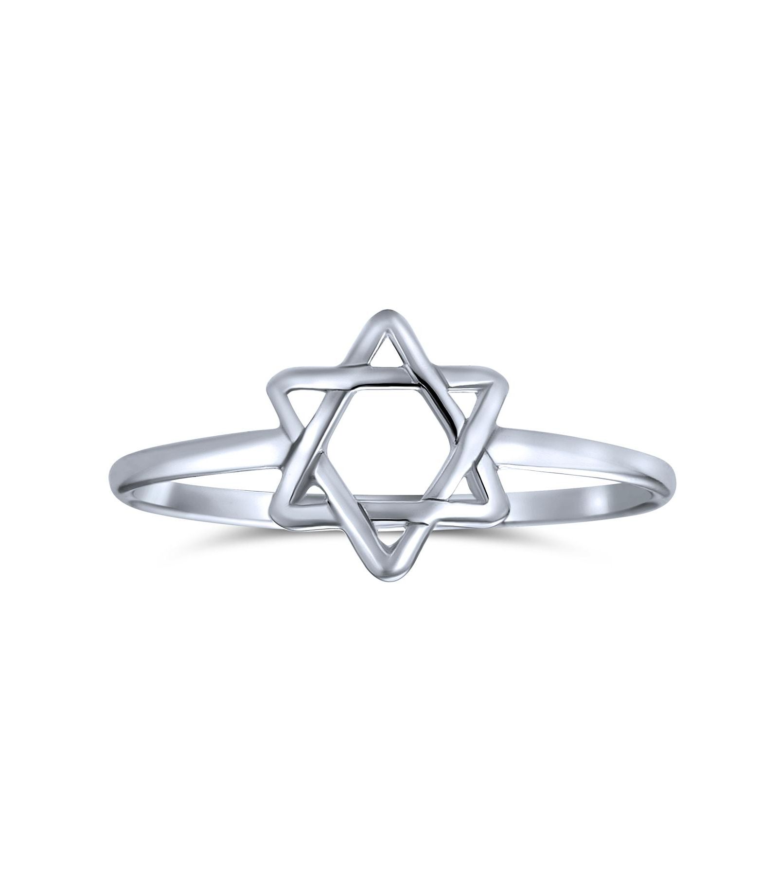 Минималистичное кольцо Bling Jewelry со Звездой Давида из стерлингового серебра