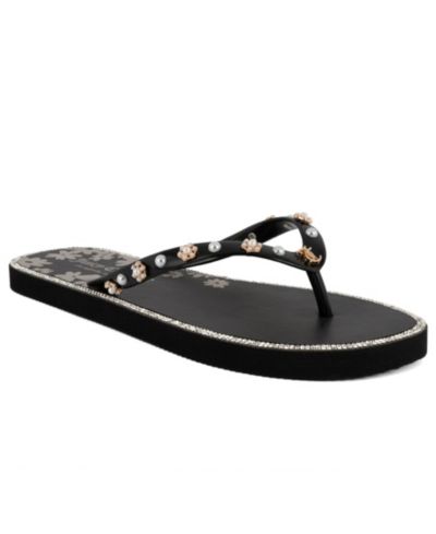 Juicy Couture Women's Sanba Embellished Flip Flops