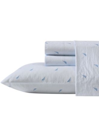 Nautica Printed 200-Thread Count Cotton Percale 3-Pc. Sheet Set, Twin XL