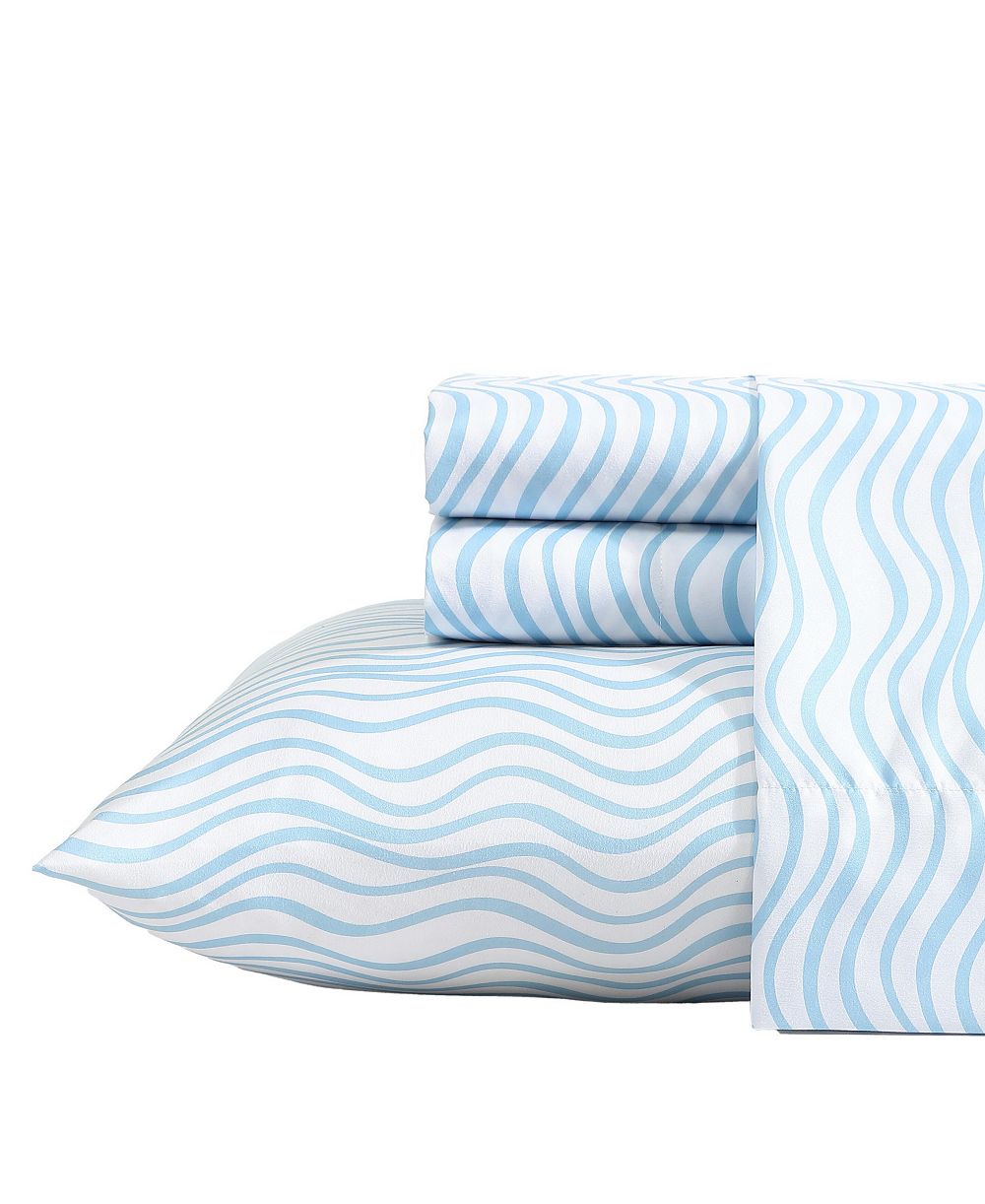 Комплект из 4 простыней Nautica Printed Cooling Microfiber Queen
