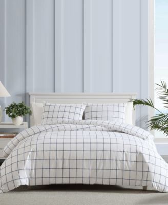 Комплект из 3 предметов Nautica Plot Percale Duvet Cover Set, Full/Queen