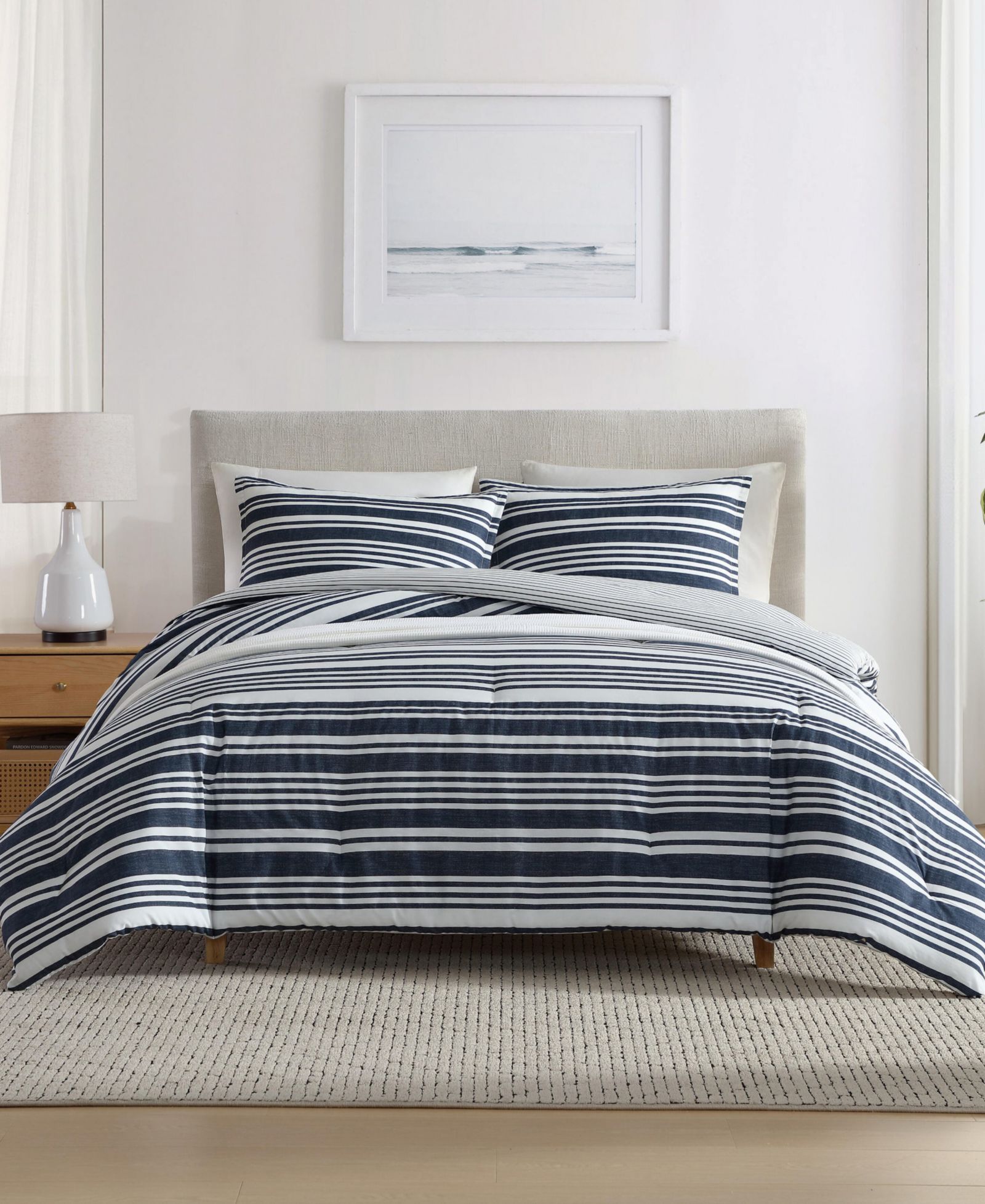Nautica Coastline Stripe 3-Pc. Duvet Cover Set, King