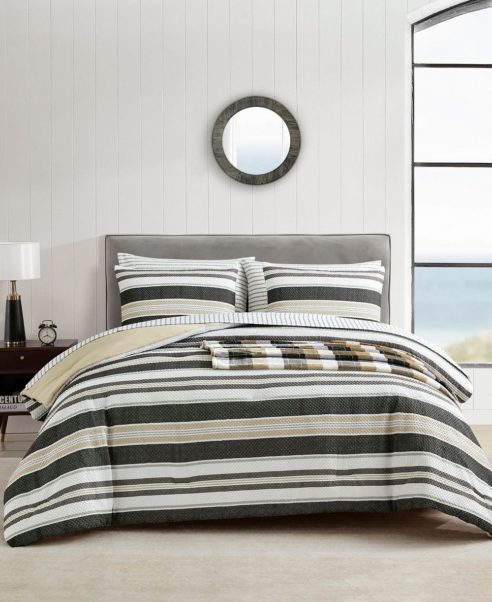 Комплект из 8 предметов Nautica Prospect Harbor Embossed Comforter, Queen