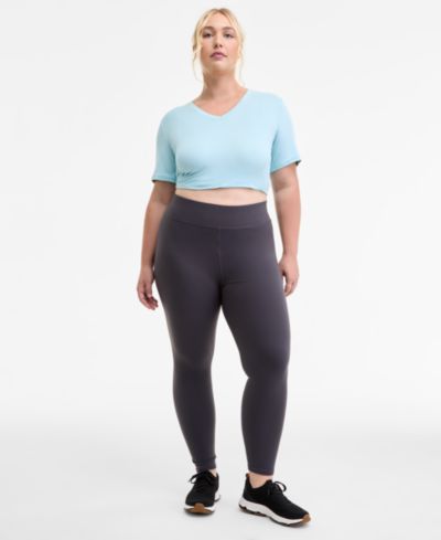 ID Ideology Plus Size Studio High-Rise Leggings, Macy's Exclusive