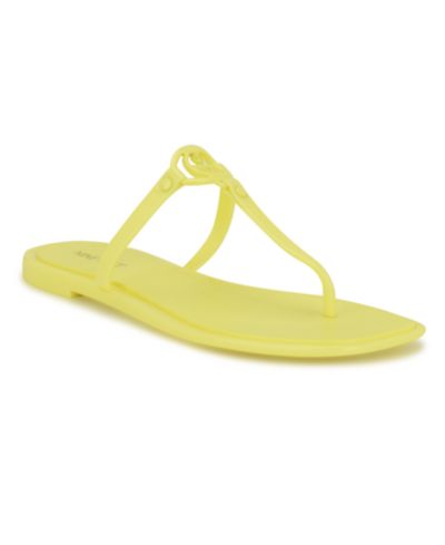 Nine West Женские плоские сандалии Dacota с квадратным носком и ремешком T-Strap