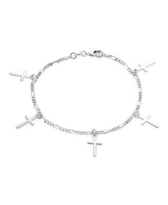 Браслет Bling Jewelry с подвесками в виде крестов из стерлингового серебра
