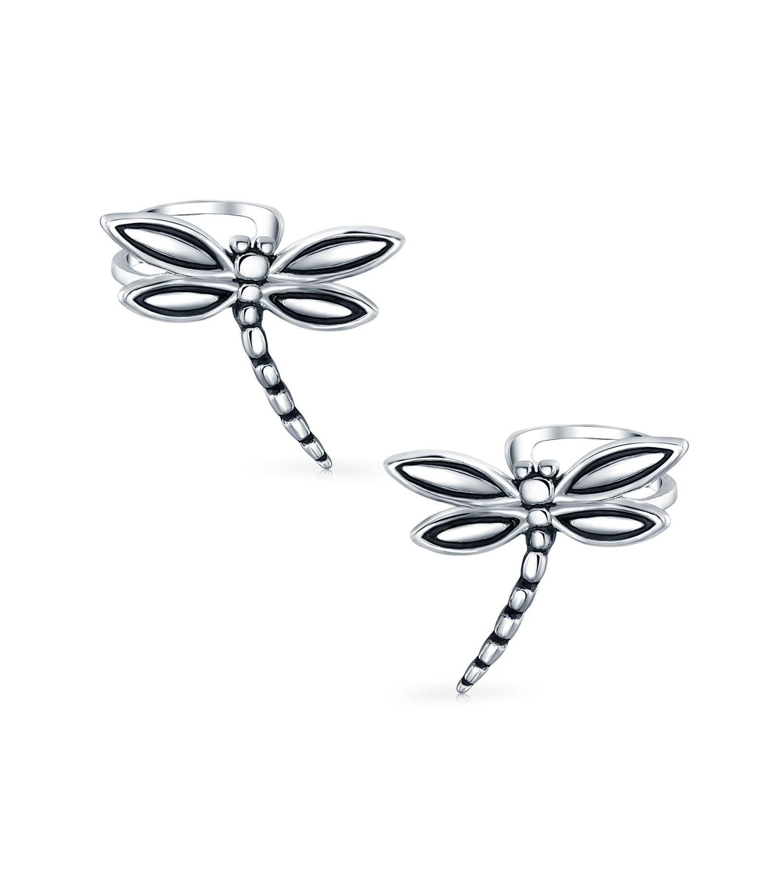 Bling Jewelry Butterfly Dragonfly Firefly Ear Cuff Cartilage Earrings 925 Sterling Silver