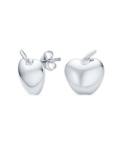 Bling Jewelry Серьги-гвоздики Apple Rose Gold Plated Sterling Silver
