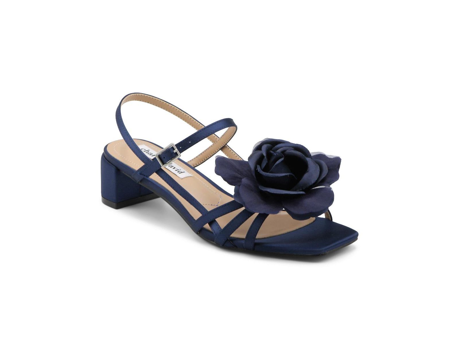 Charles David Women's Deb Floral Low Heel Slingback Dress Sandal
