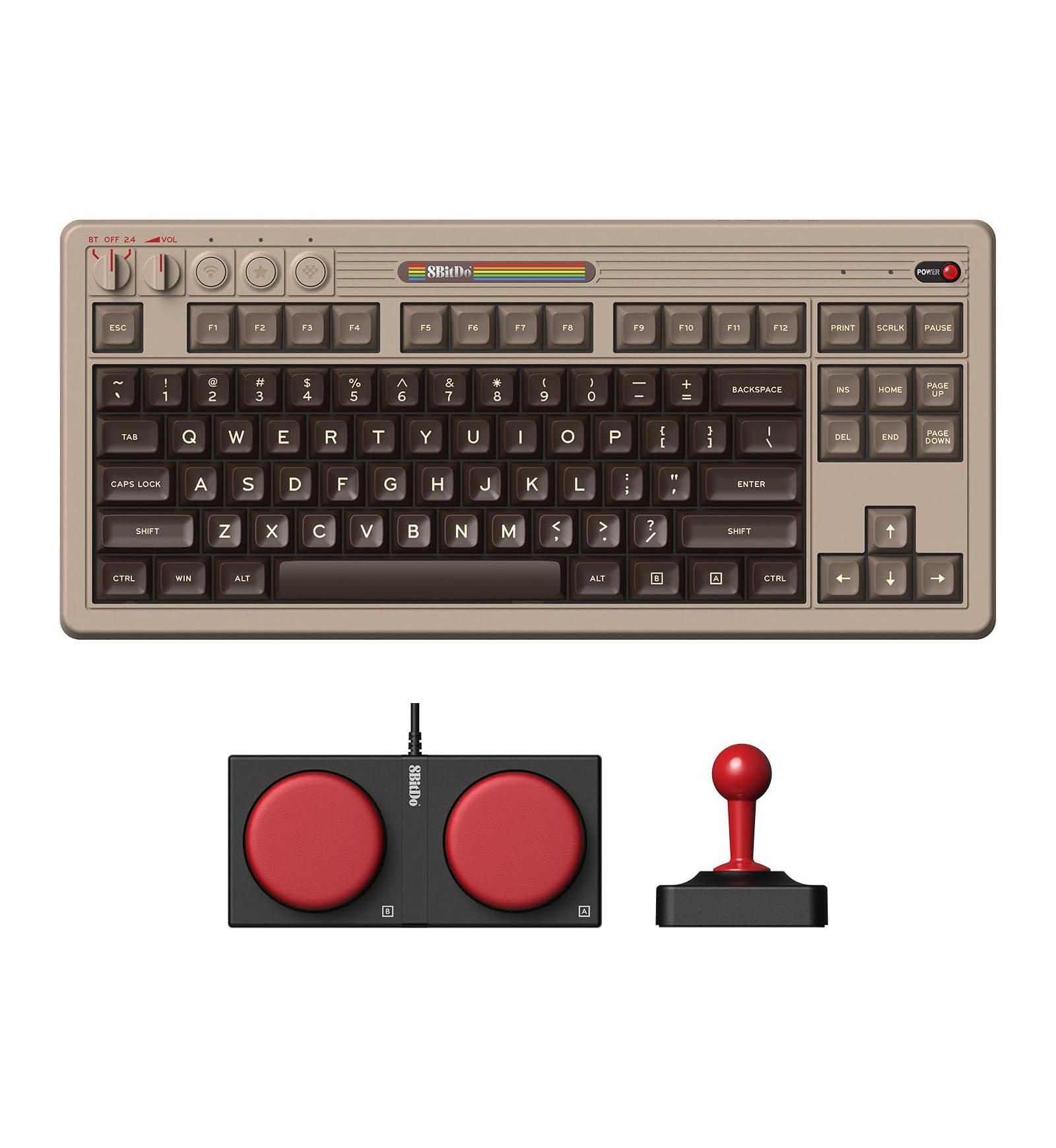 8Bitdo Retro Programmable  C64 Edition Bluetooth Mechanical Gaming Keyboard