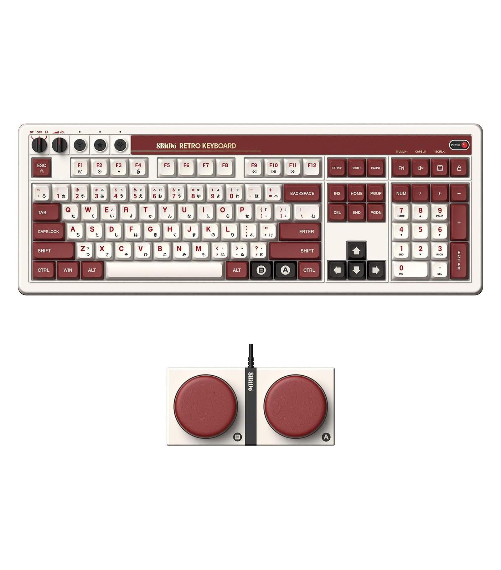 8bitdo Fami Wireless Gaming Mechanical Keyboard with Number Pad for Windows and Android