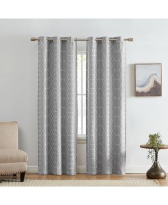 Elrene Home Fashions Kendal геометрическая вышитая светонепроницаемая штора, набор из 2 штук