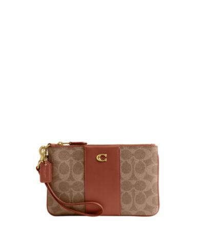 COACH Крошечная сумка-клатч Signature Canvas Essential