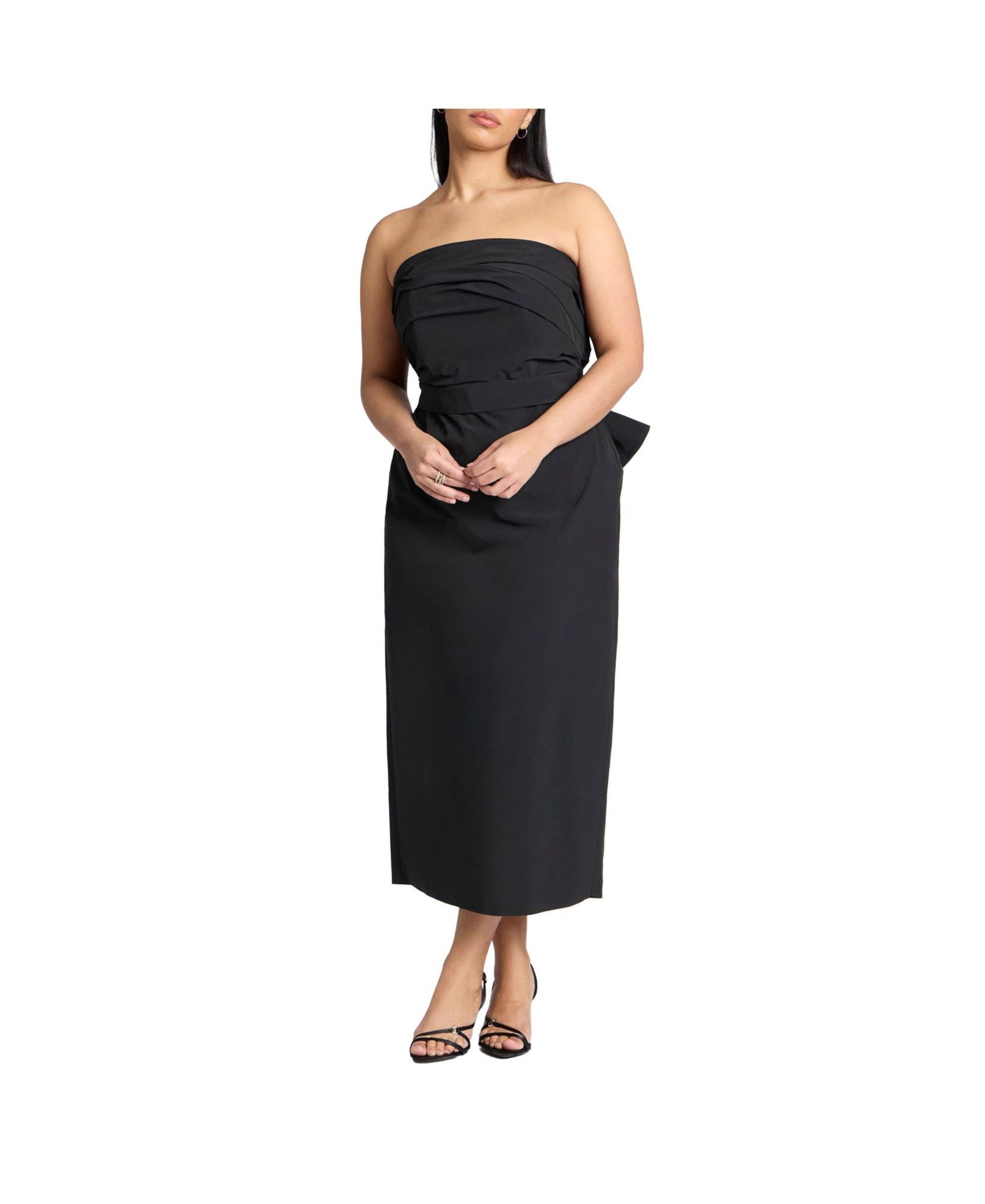 Женское платье Plus Size ELOQUII Pleated Bodice Bow Detail