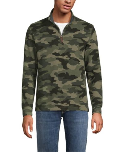Lands' End Мужской джемпер Bedford Rib с коротким молнией